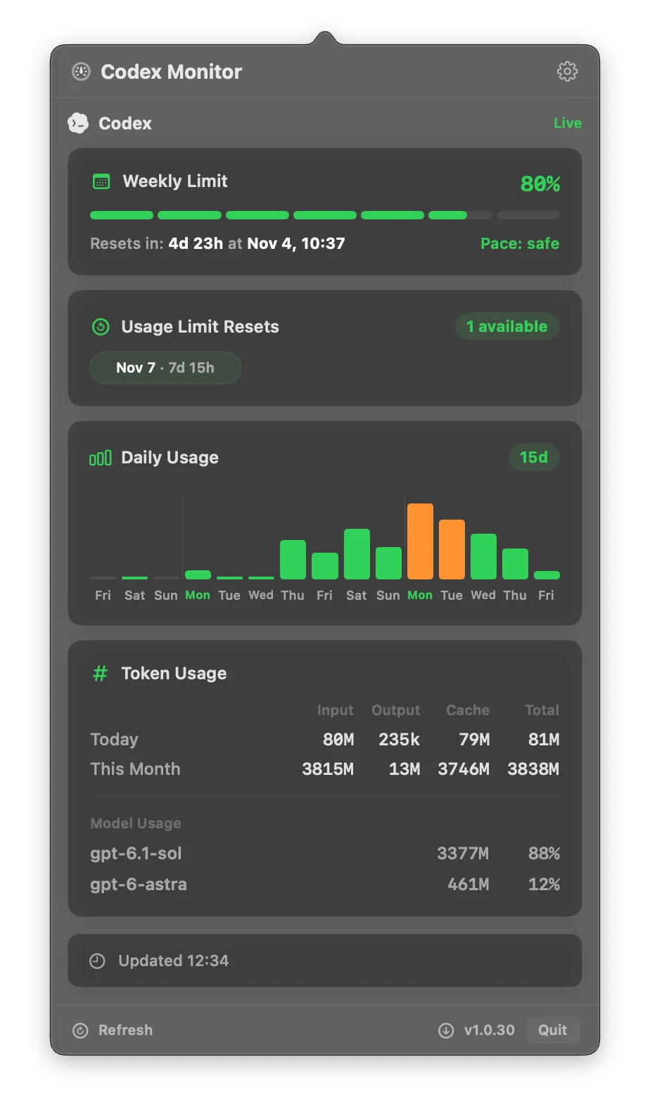 Codex Monitor screenshot 1